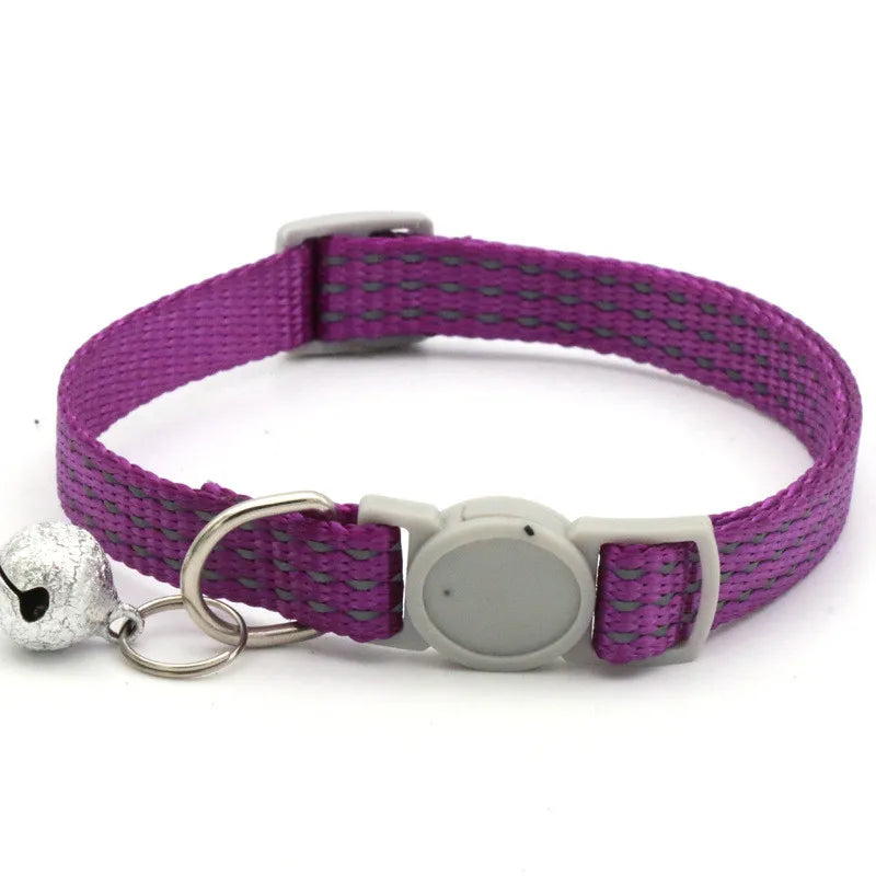 Collar para Gatos con Campana Reflectante Lila