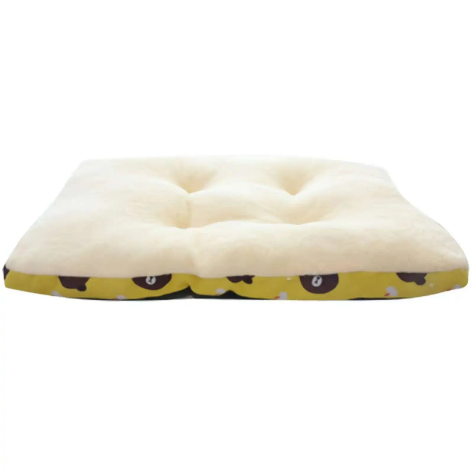Cama Amarilla de Algodón Ultrasuave para Perros y Gatos