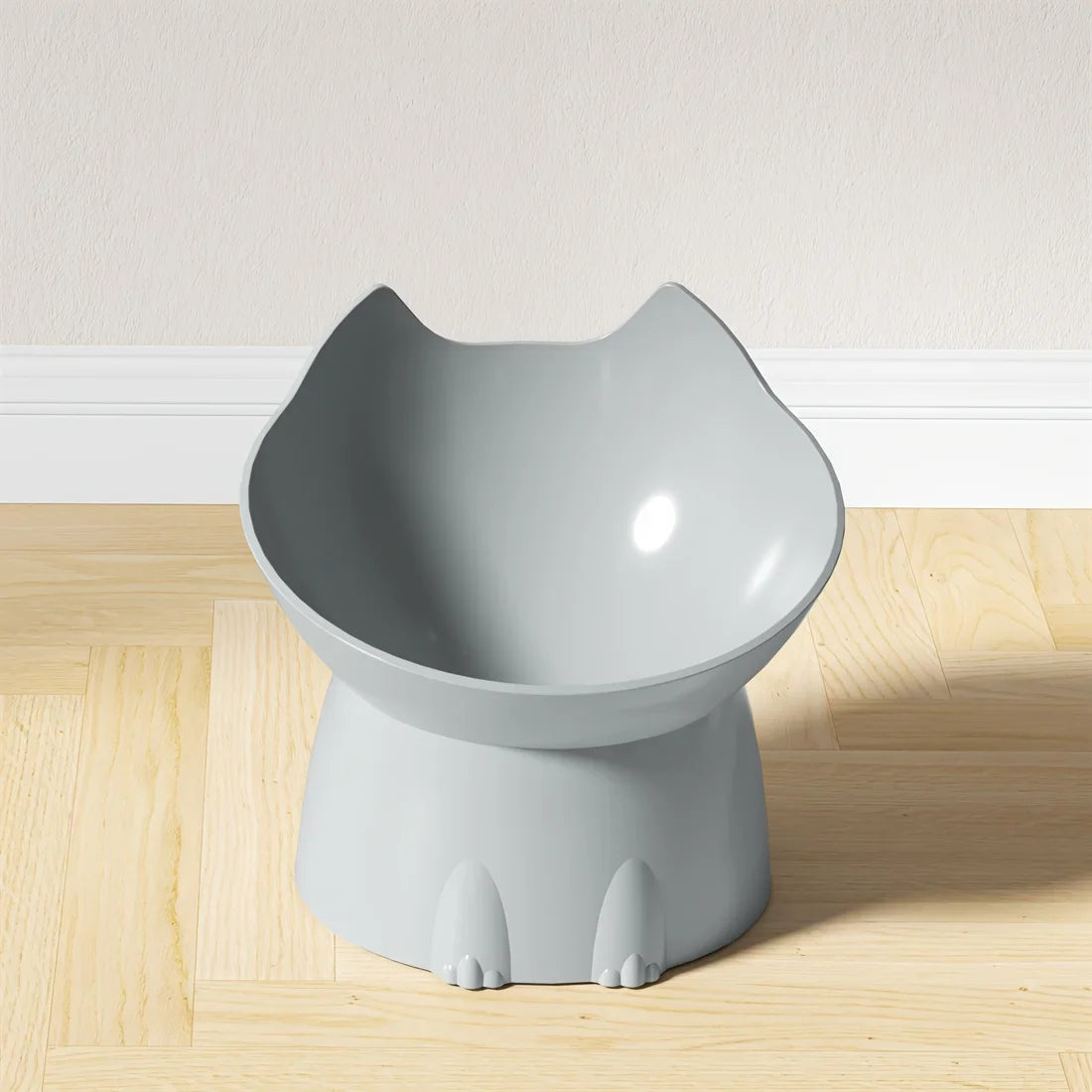 Comedero Elevado para Gatos Antivuelco – Protector del Cuello