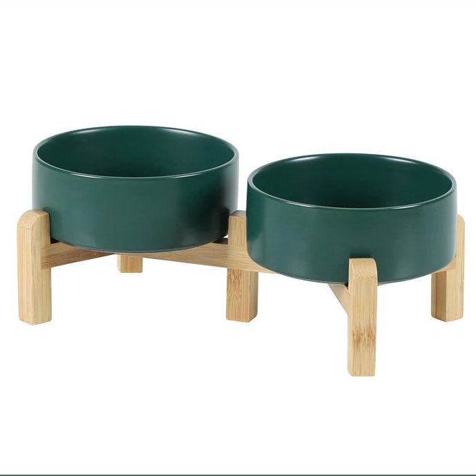 Comedero Elevado de Cerámica para Perros - Colores Vivos