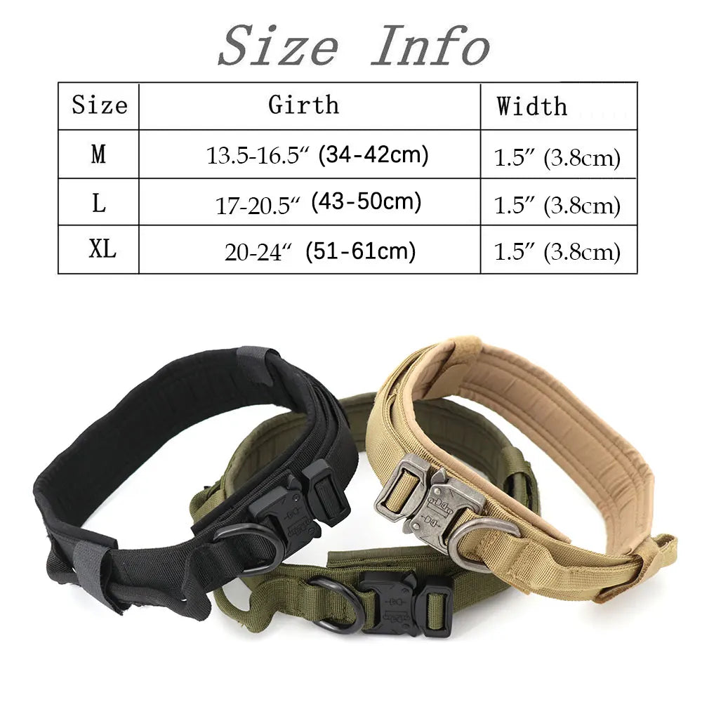 Set de Arnés Táctico con Collar y Correa para Perros Grandes