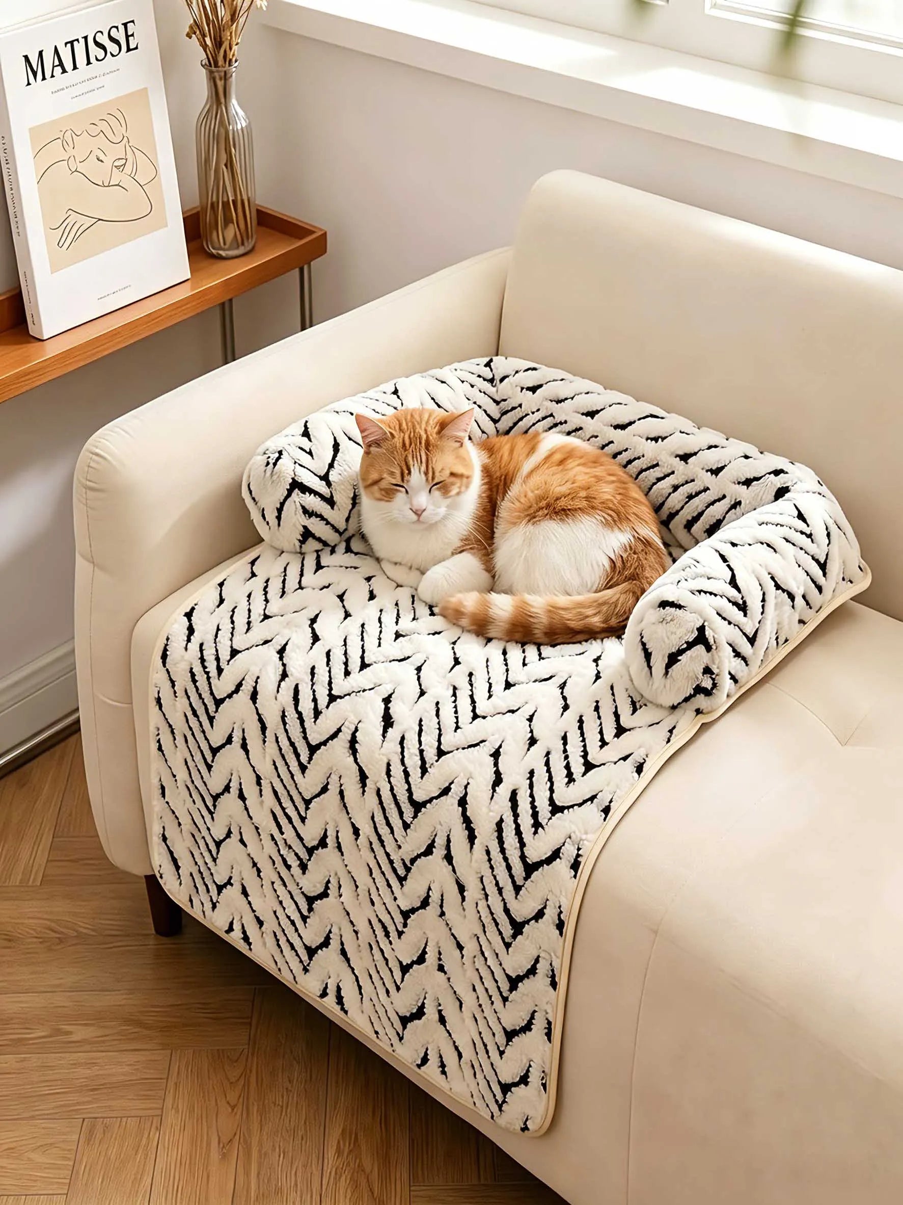 Coussin pour chiens et chats avec rebords surélevés