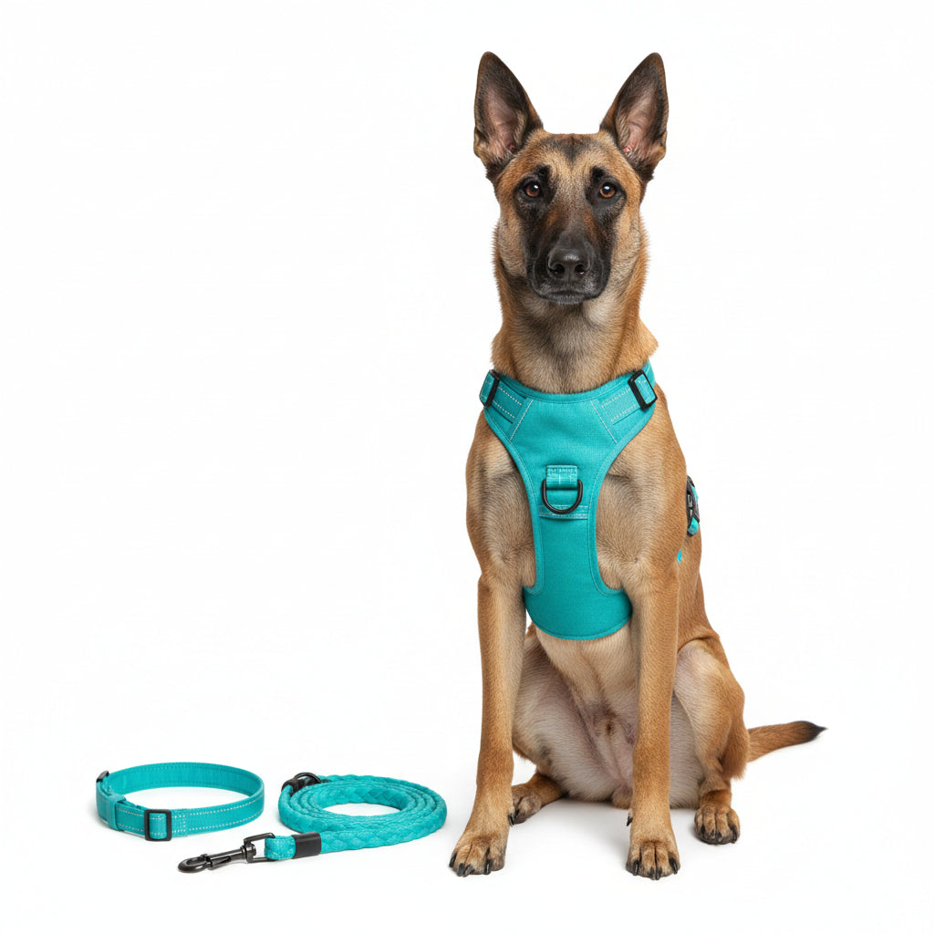 Set de Arnés, Collar y Correa Ajustable para Perro Pequeño