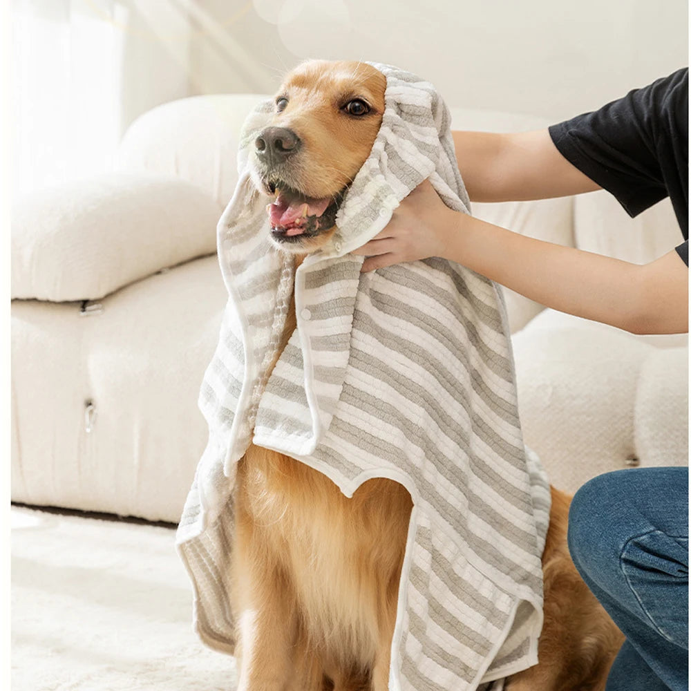 Ultra Absorbent Pet Dog Bath Towel Quick Drying Dog Bath Towel Thicken Soft Bathrobe For Pets