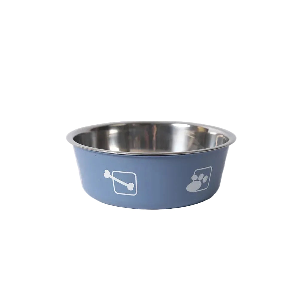 Comedero de Acero Doble Capa para Gatos y Perros