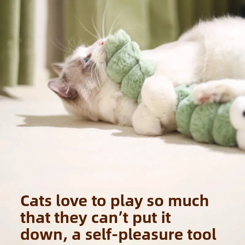 Juguete Oruga de Peluche con Catnip para Gatos