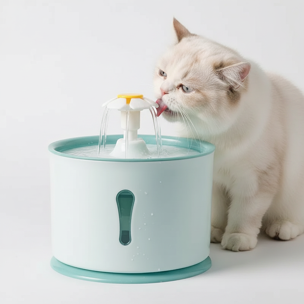 Dispensador de Agua 2,4L para Gatos con Filtro de Carbón