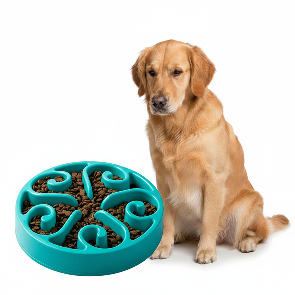 Comedero Antivoraz para Perros - Azul