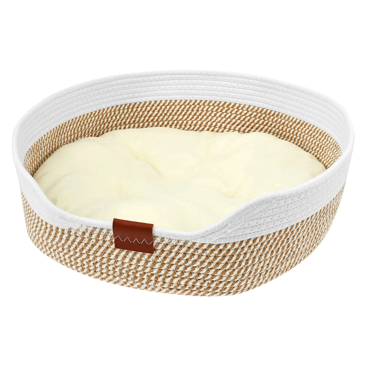 Cesta Tejida de Cuerda de Algodón para Gatos
