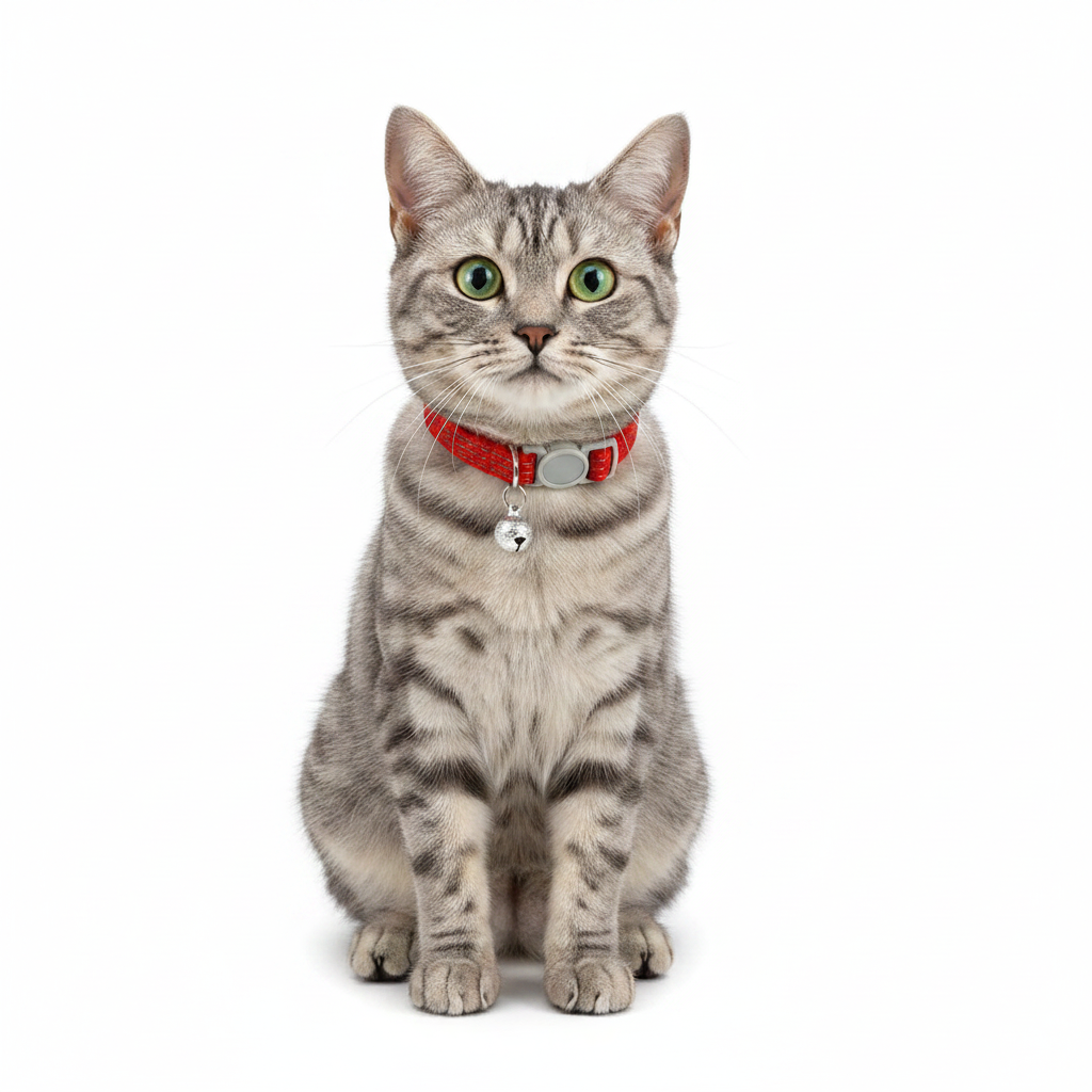 Collar para Gatos con Campana Reflectante Rojo