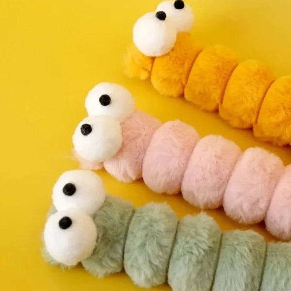 Juguete Oruga de Peluche con Catnip para Gatos
