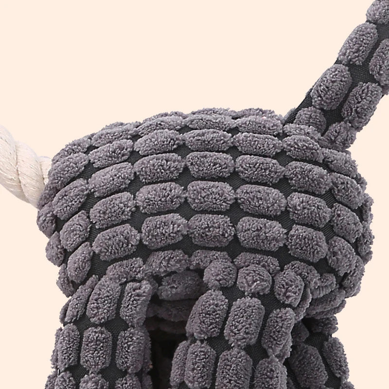 Juguete de peluche sonoro para perros – Diversión y limpieza dental