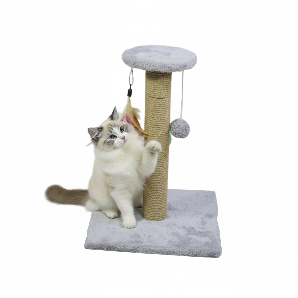 Rascador de sisal gris cuadrado