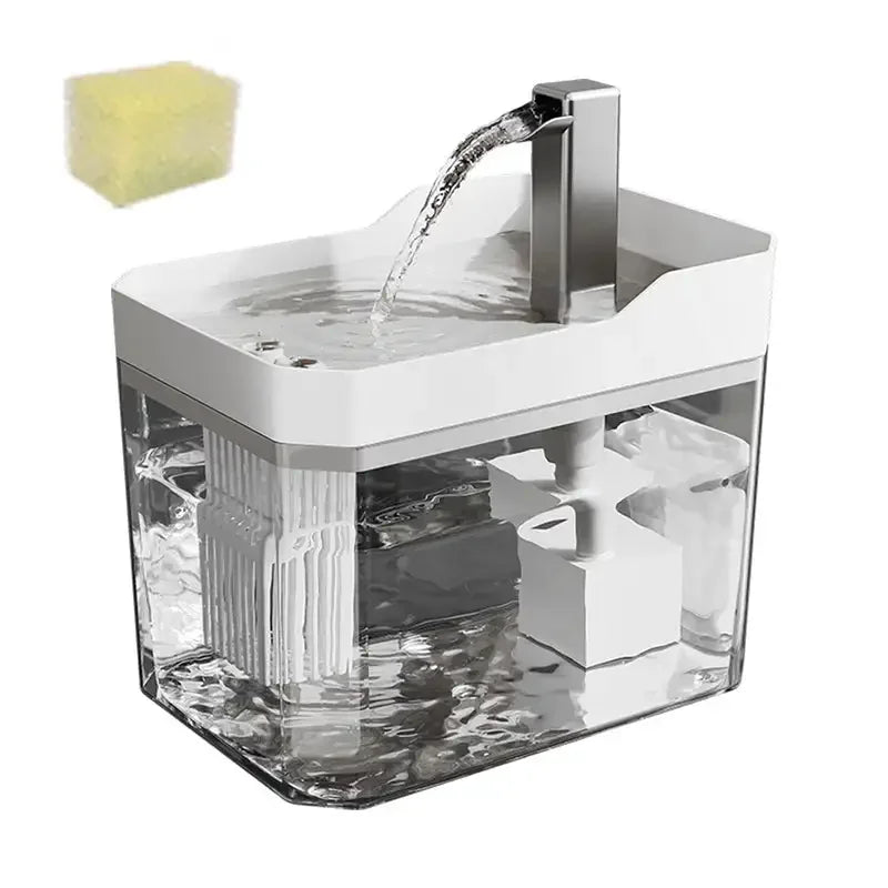 Fuente de Agua Transparente para Gatos con Filtro Automático