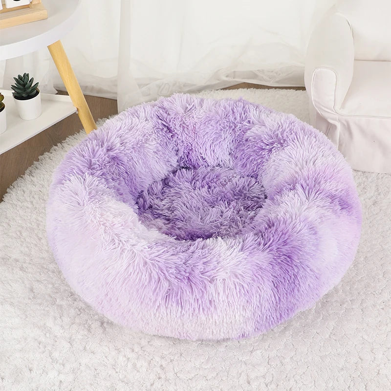 Cama Donut Purple Manchado: Confort y Estilo para tu Mascota