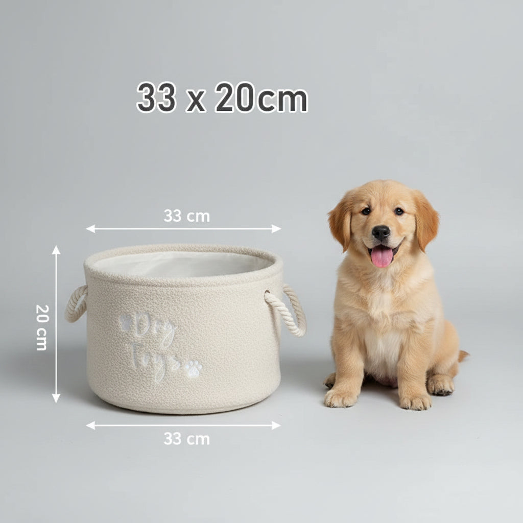 Panier Rond en Feutre pour Jouets de Chien