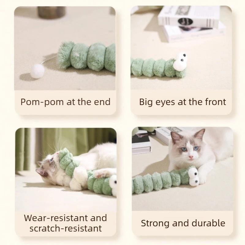 Juguete Oruga de Peluche con Catnip para Gatos