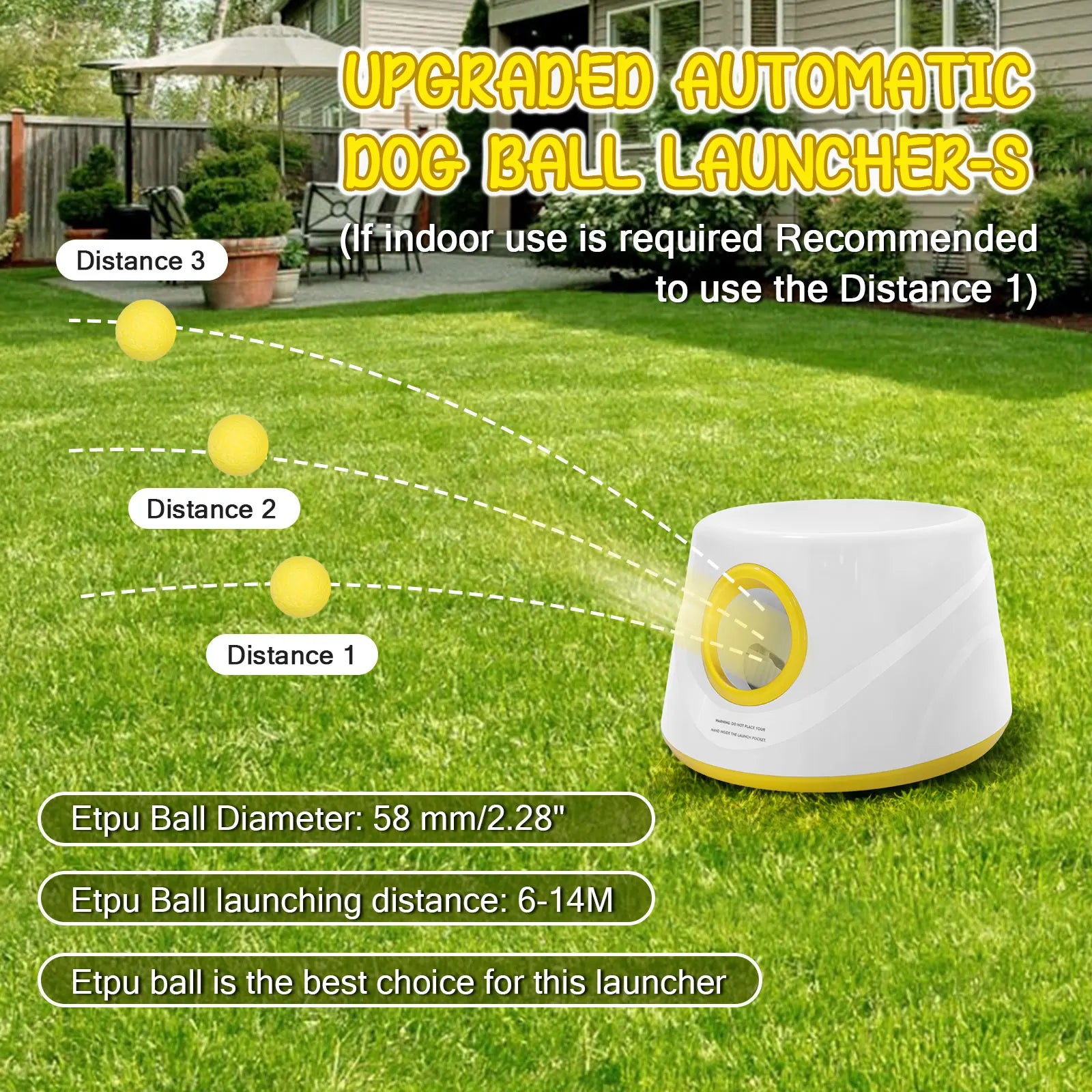 Lanzador Automático de Pelotas de Tenis para Perros