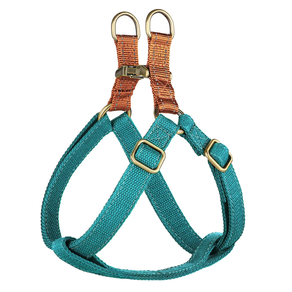 Arnés de Nylon Azul para Perros y Gatos – Paseos Seguros y Confortables