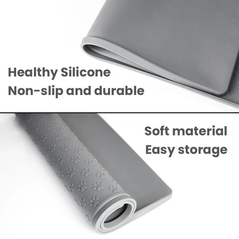 Alfombrilla de Silicona Impermeable para Perros y Gatos