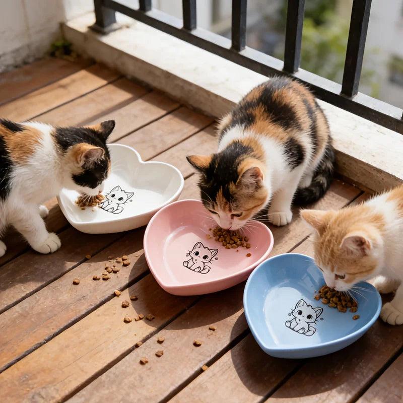 Set de 3 Comederos Planos para Gatos