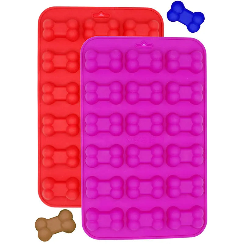 Molde de Silicona con Forma de Huella y Hueso para Premios Caseros