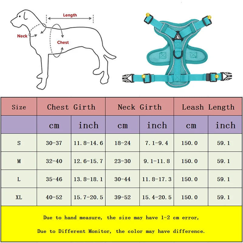 Arnés Reflectante Ajustable para Perros Pequeños