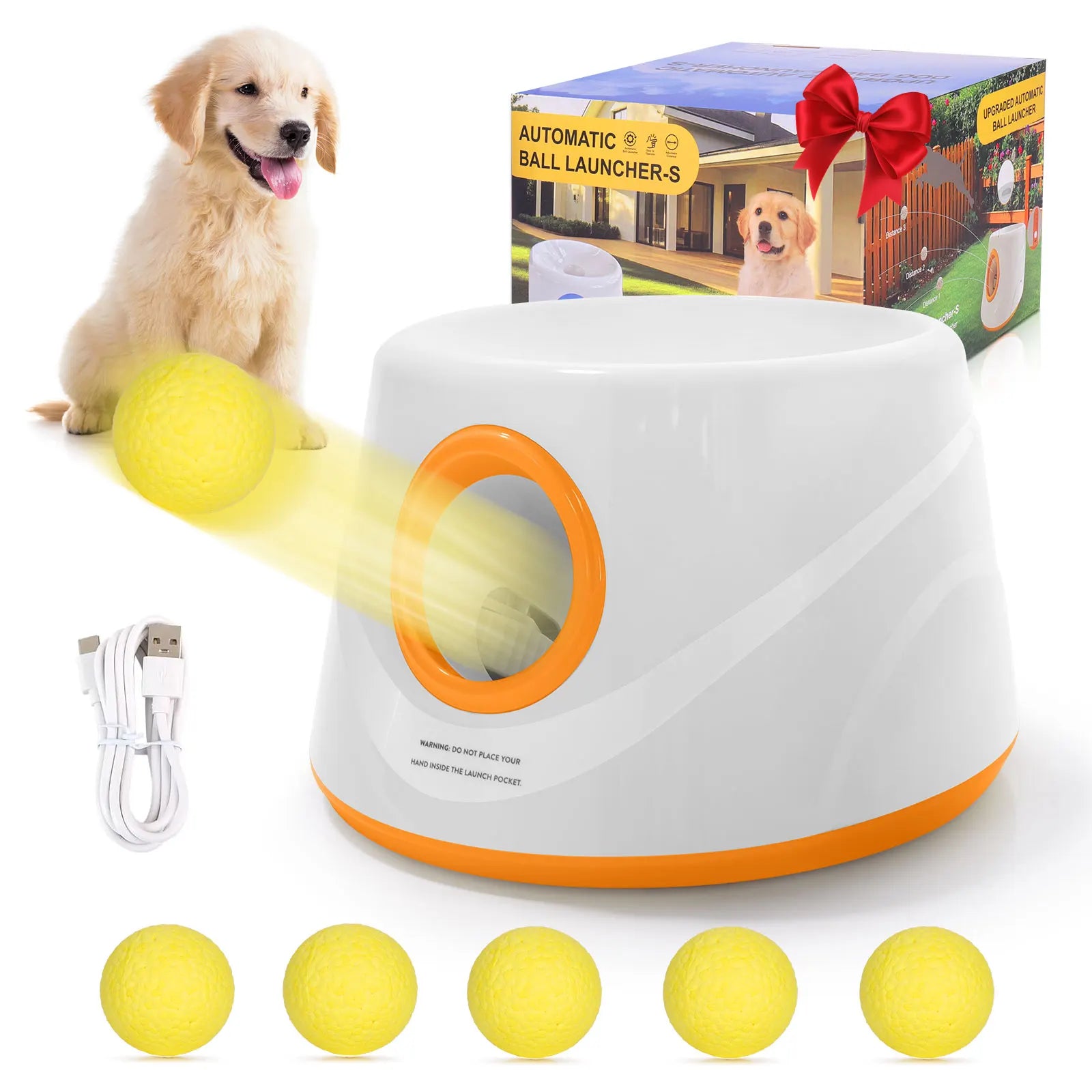 Lanzador Automático de Pelotas de Tenis para Perros