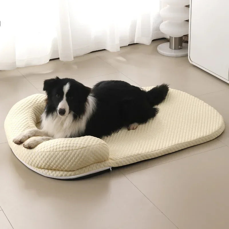 Cama Refrescante de Verano: Confort y Estilo Beige