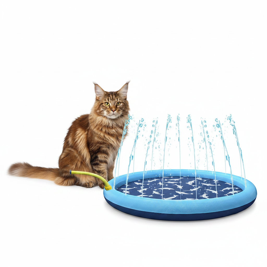 Alfombrilla de Agua con Estampado de Delfines para Perros y Gatos