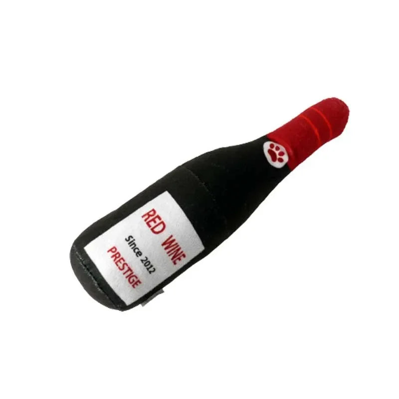 Juguete de Peluche Interactivo: Botella de Vino para tu Perro