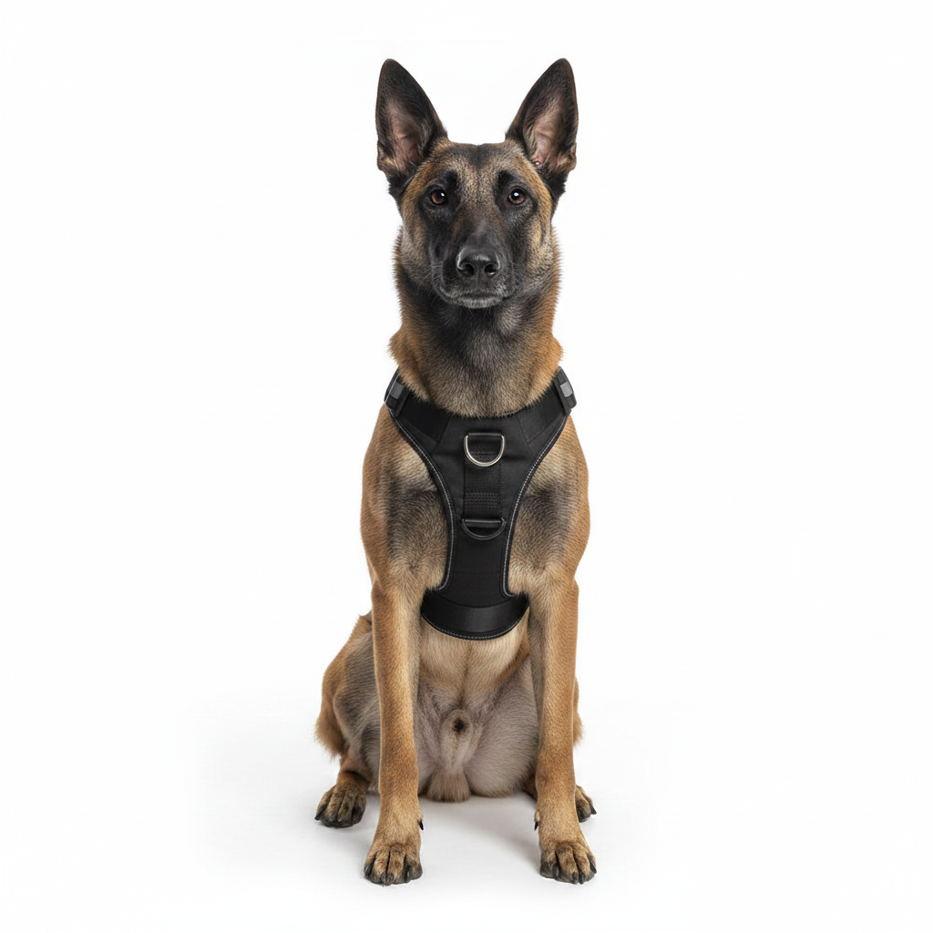 Arnés Personalizable para Perros – Negro, Rojo y Azul