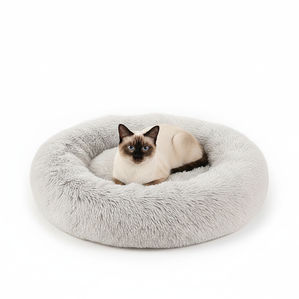 Cama Donut Suave Manchada - Comfort y Estilo para tu Mascota