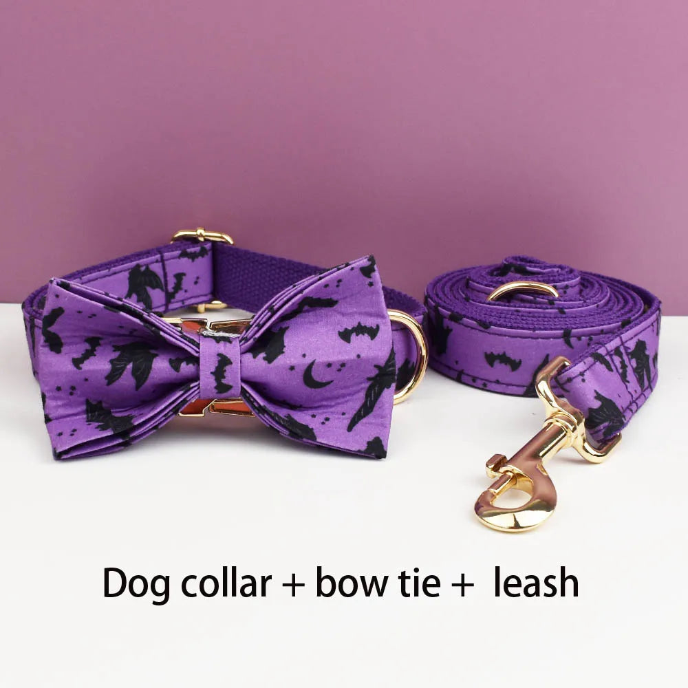 Set de Collar, Arnés y Correa con Placa Grabada Personalizada