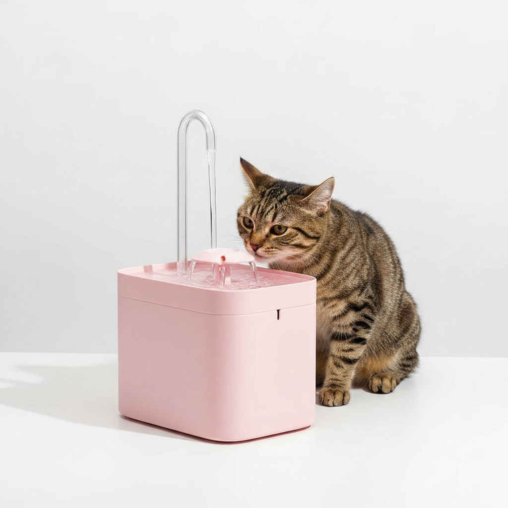 Fuente de Agua Silenciosa 1,5L para Gatos - Rosa | 3 Velocidades