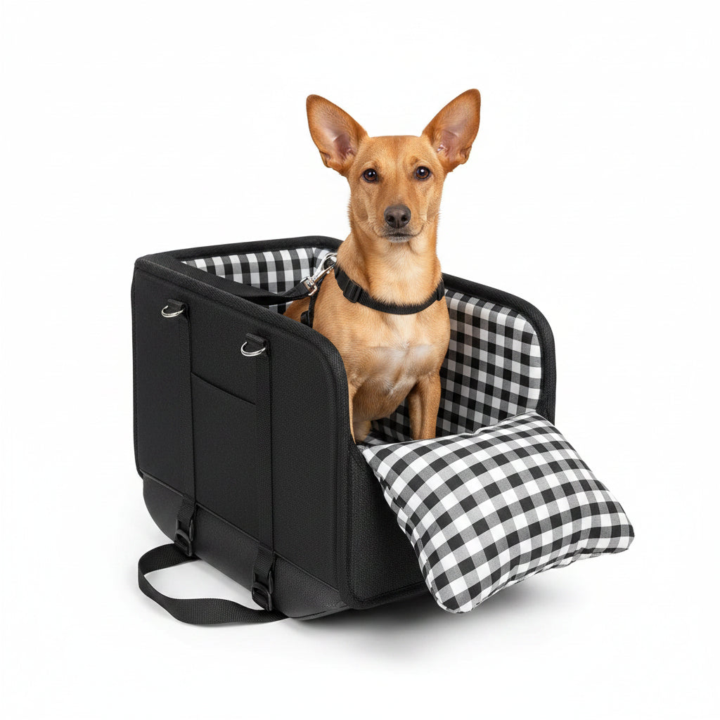 Asiento Elevador de Coche para Perros con Correa de Seguridad