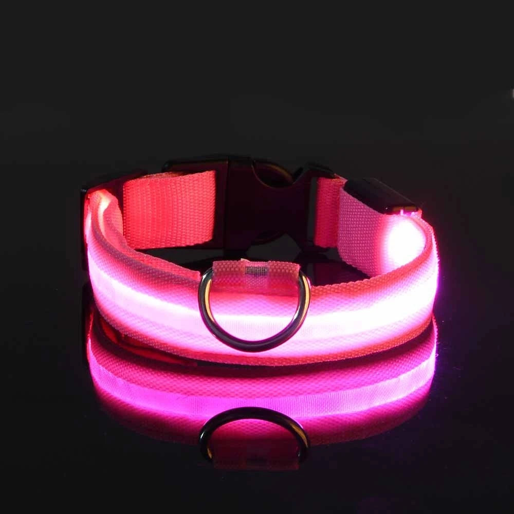 Collar LED Luminoso de Seguridad para Perros