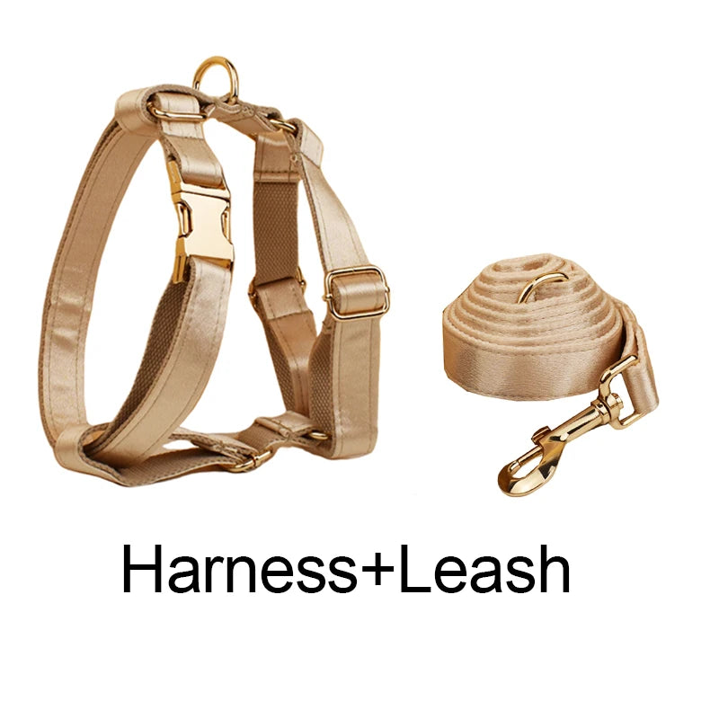 Set de Collar, Arnés y Correa de Lujo Personalizable