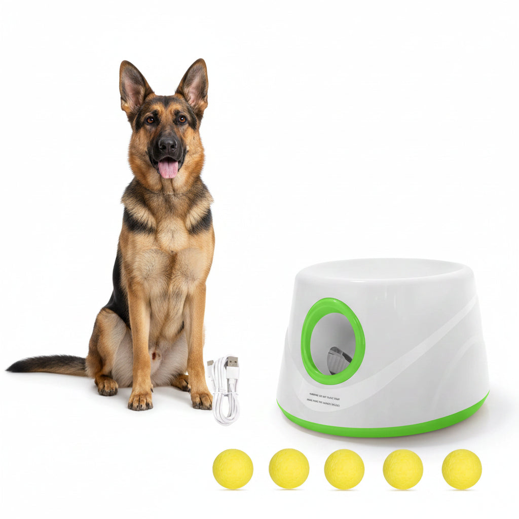 Lanzador Automático de Pelotas de Tenis para Perros