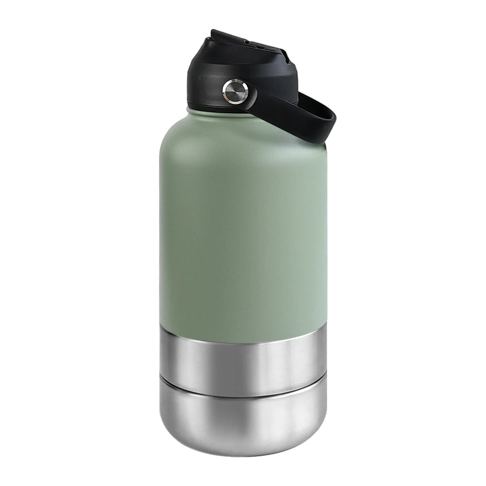 Botella de Viaje 3 en 1: Hidratación y Comida con Estilo Pastel