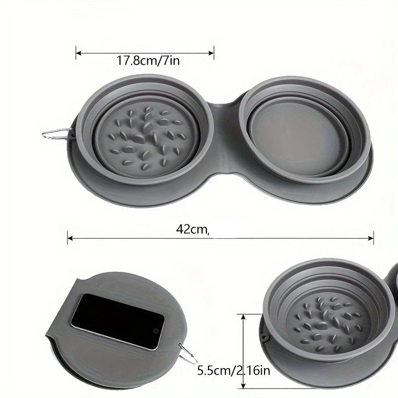 Comedero Plegable de Silicona para Perros y Gatos