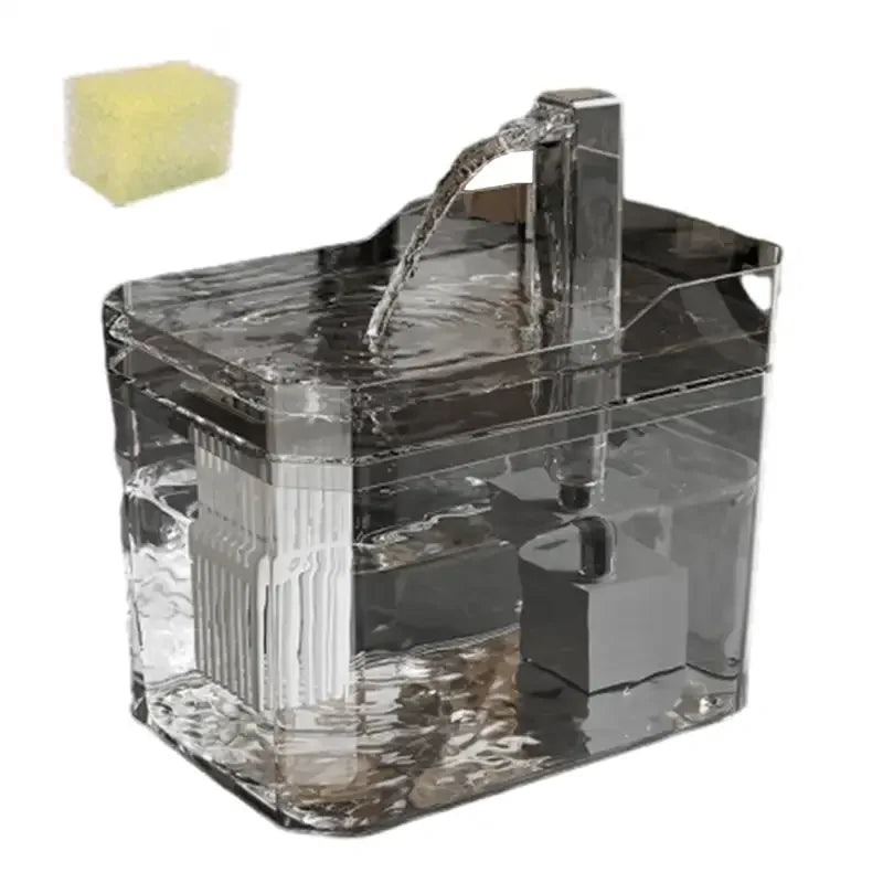 Fuente de Agua Transparente para Gatos con Filtro Automático