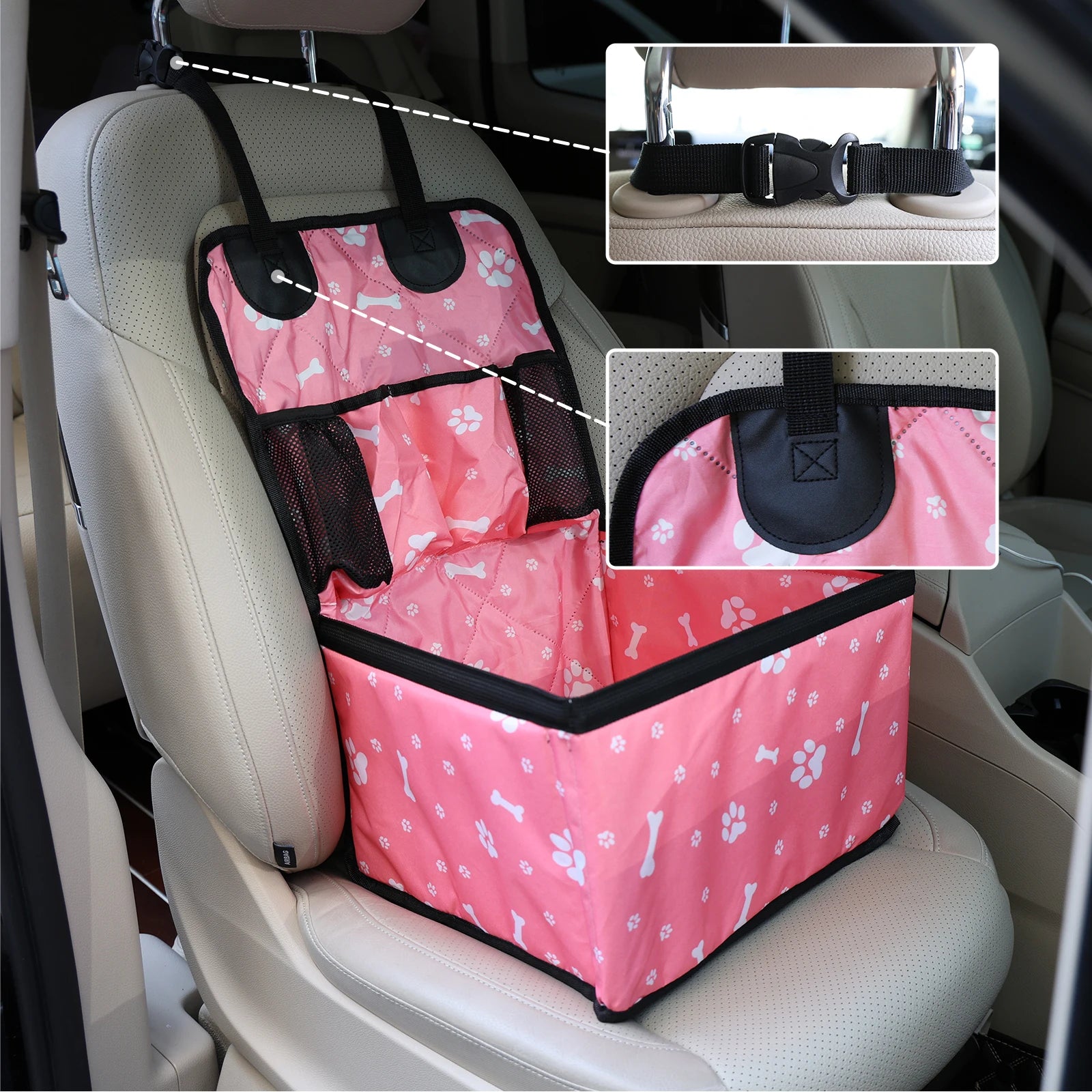 Asiento de Coche Universal para Perros – Seguridad y Comodidad en Viaje