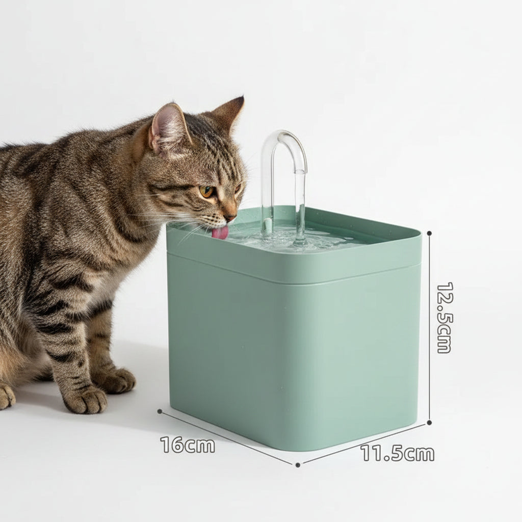 Fuente de Agua Silenciosa 1,5L para Gatos con 3 Velocidades