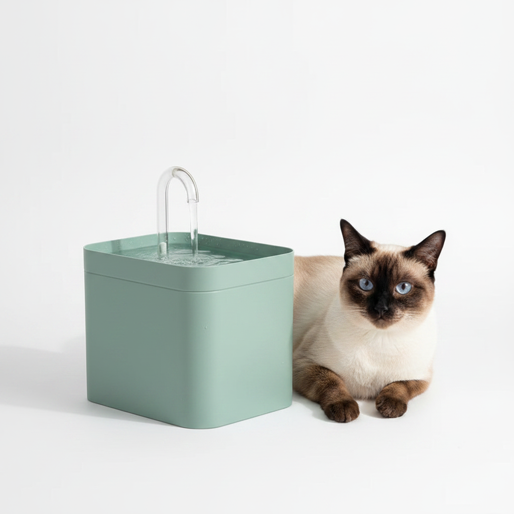 Fuente de Agua Silenciosa 1,5L para Gatos - Blanco Opaco | 3 Velocidades