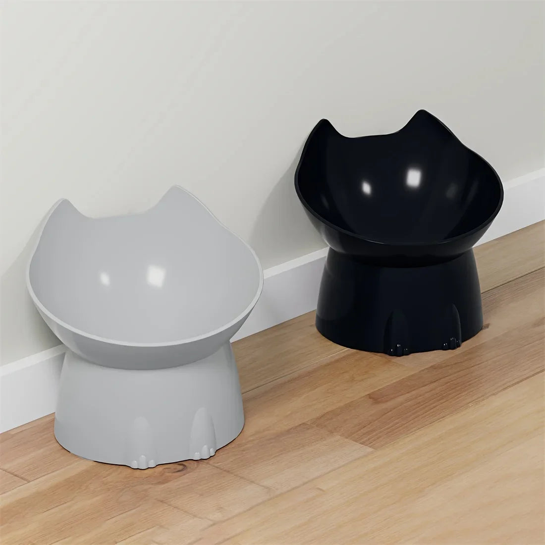 Comedero Elevado para Gatos Antivuelco – Protector del Cuello