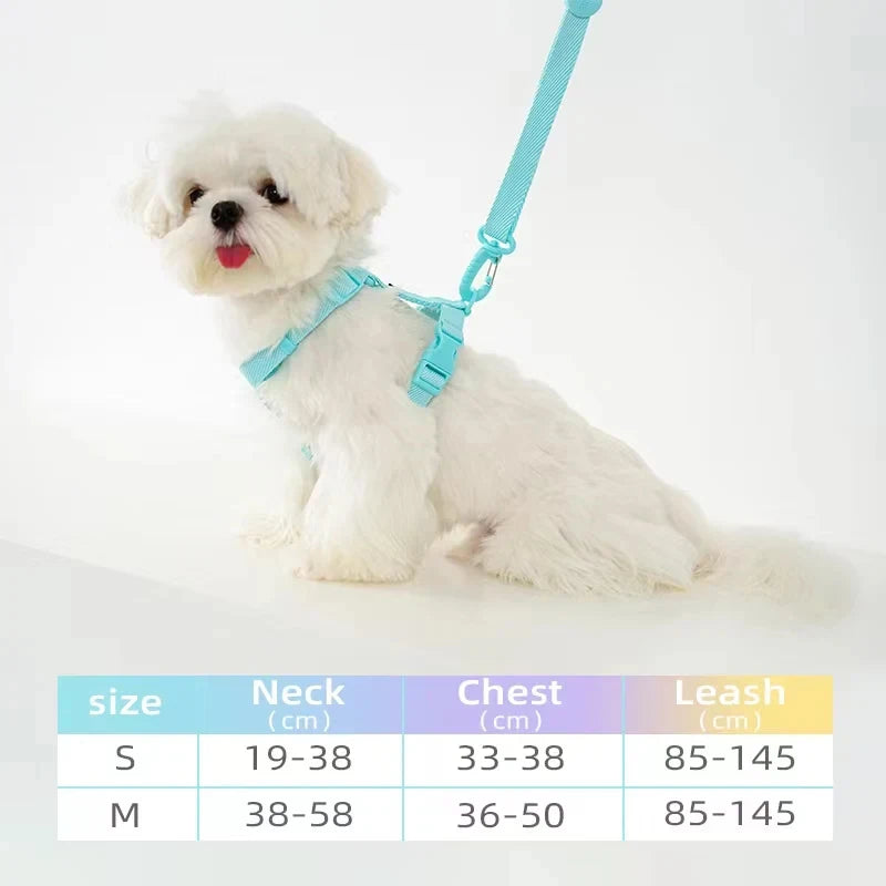 Set de Arnés, Collar y Correa Ajustable para Perro Pequeño