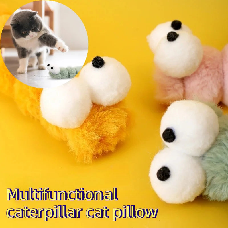 Juguete Oruga de Peluche con Catnip para Gatos
