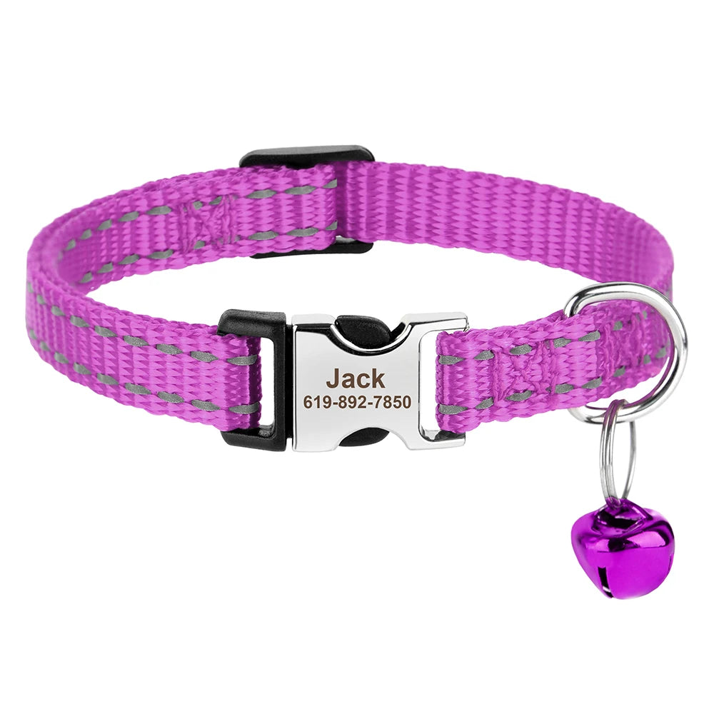 Collar para Perros y Gatos Purple con Cascabel