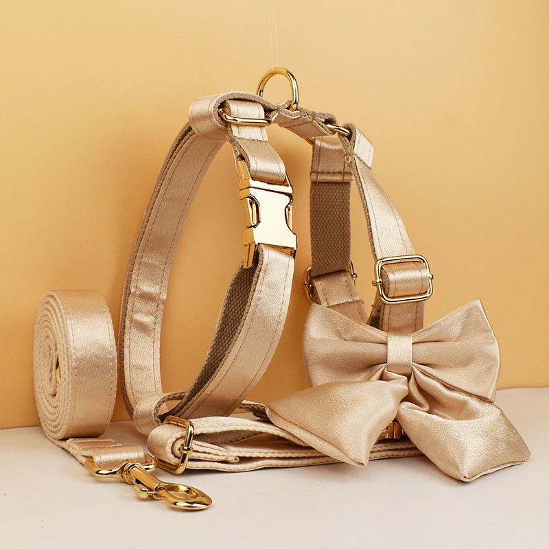 Set de Collar, Arnés y Correa de Lujo Personalizable